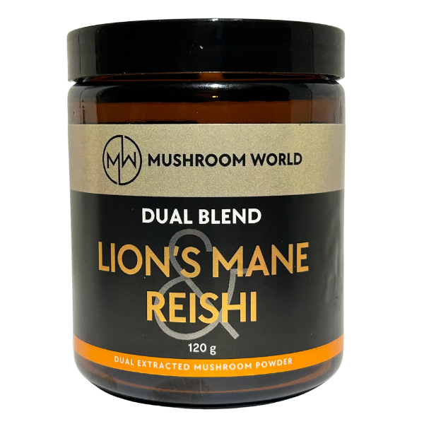 Organic Lion's Mane & Reishi  - Dual Blend - Mushroom Powder, 120g